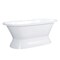 Aqua Eden Pedestal Bathtubs, 66 L, 31.5 W, White, Cast Iron VCT7D663024 - alternate 1
